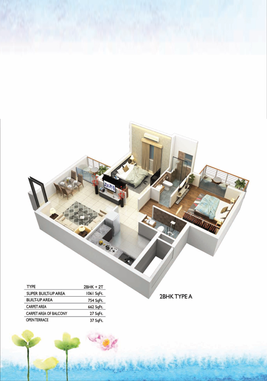  Type  A, 2 BHK